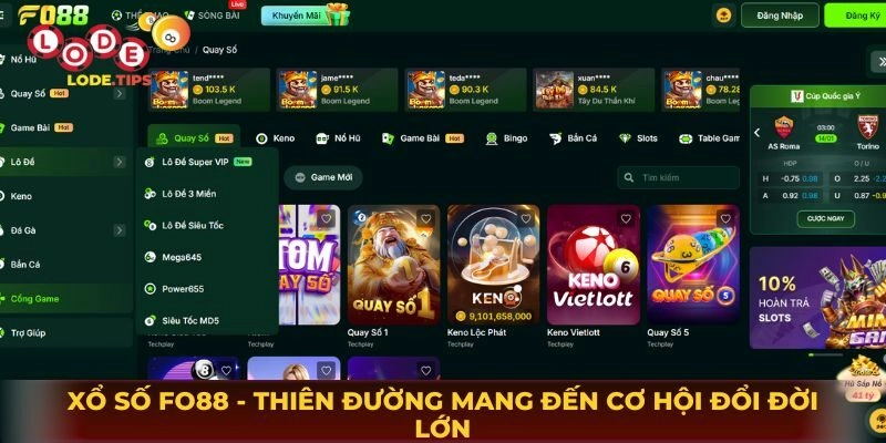 Xổ Số Fo88 – Thiên Đường Mang Đến Cơ Hội Đổi Đời Lớn