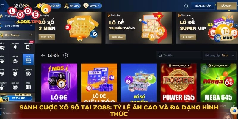 Sảnh Cược Xổ Số Tại Zo88 – Tỷ Lệ Ăn Cao Và Đa Dạng Hình Thức